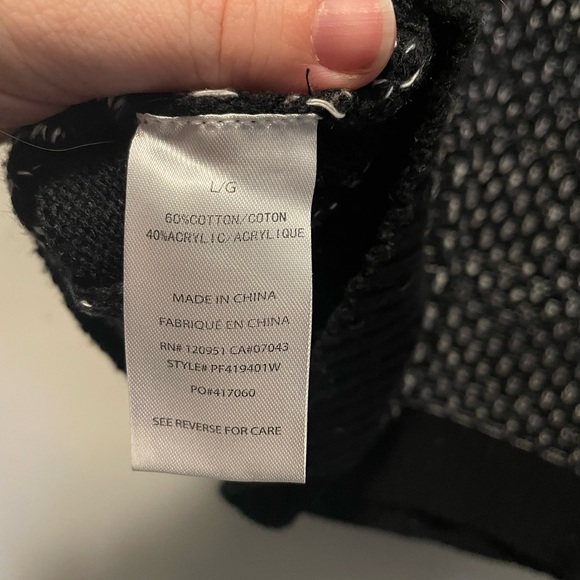 Pink Rose Black Long Sleeve Sweater Dress Size Large - Picture 3 of 9